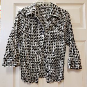 Apt 9 Button Down Crinkle Blouse
